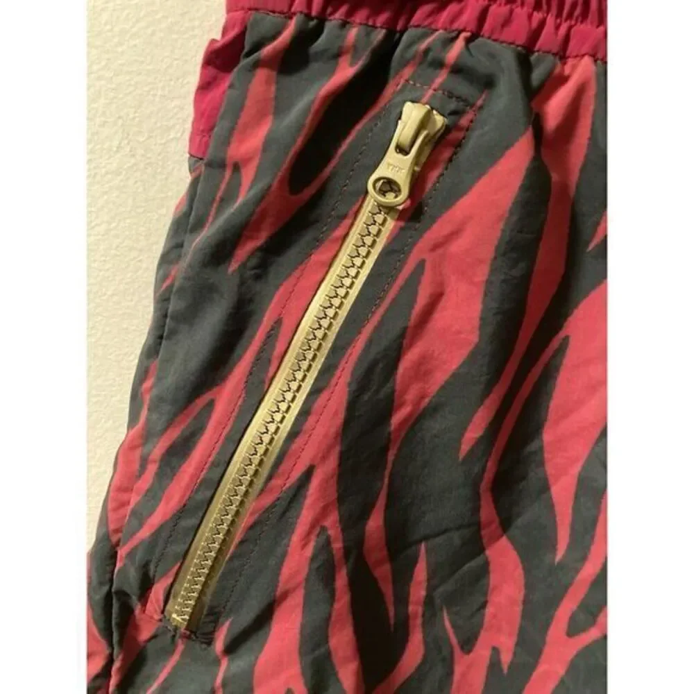 Andrea Marcaccini‎ Milano Board Shorts Red Graphic Artsy Streetwear Sz Medium